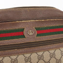 GUCCI GG Supreme Web Sherry Line Bag PVC Beige 001 113 6472 4028 Auth ka2001-14