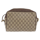 GUCCI GG Supreme Web Sherry Line Bag PVC Beige 001 113 6472 4028 Auth ka2001-3