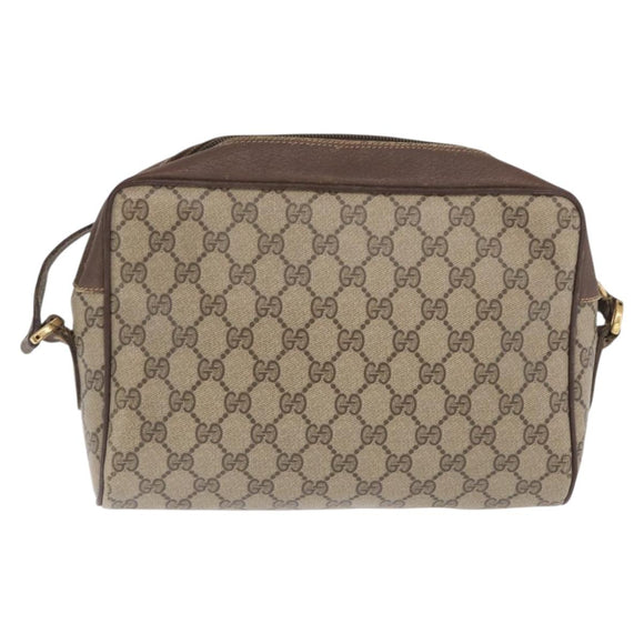 GUCCI GG Supreme Web Sherry Line Bag PVC Beige 001 113 6472 4028 Auth ka2001