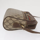 GUCCI GG Supreme Web Sherry Line Bag PVC Beige 001 113 6472 4028 Auth ka2001-4