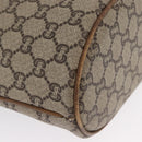 GUCCI GG Plus Supreme Shoulder Bag PVC Beige Gold Auth ka2009-10