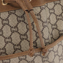 GUCCI GG Plus Supreme Shoulder Bag PVC Beige Gold Auth ka2009-14