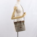 GUCCI GG Plus Supreme Shoulder Bag PVC Beige Gold Auth ka2009-23