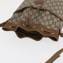 GUCCI GG Plus Supreme Shoulder Bag PVC Beige Gold Auth ka2009-6
