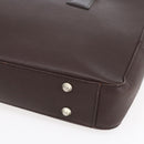 BURBERRY Hand Bag Leather Brown Silver Auth ka201-10