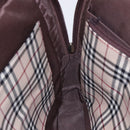 BURBERRY Hand Bag Leather Brown Silver Auth ka201-19