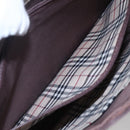 BURBERRY Hand Bag Leather Brown Silver Auth ka201-20