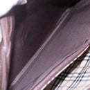 BURBERRY Hand Bag Leather Brown Silver Auth ka201-21