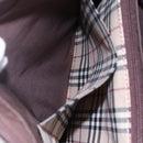 BURBERRY Hand Bag Leather Brown Silver Auth ka201-22