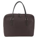 BURBERRY Hand Bag Leather Brown Silver Auth ka201-3