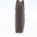 BURBERRY Hand Bag Leather Brown Silver Auth ka201-4