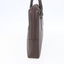 BURBERRY Hand Bag Leather Brown Silver Auth ka201-5