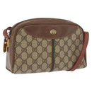 GUCCI GG Supreme Web Sherry Line Bag PVC Beige Gold 001 261 1086 Auth ka2010-1