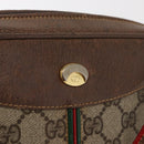 GUCCI GG Supreme Web Sherry Line Bag PVC Beige Gold 001 261 1086 Auth ka2010-17