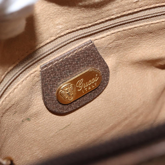 GUCCI GG Supreme Web Sherry Line Bag PVC Beige Gold 001 261 1086 Auth ka2010