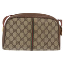 GUCCI GG Supreme Web Sherry Line Bag PVC Beige Gold 001 261 1086 Auth ka2010-2