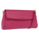 FENDI Shoulder Bag Leather 2way Pink Gold Auth ka2012-1