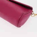 FENDI Shoulder Bag Leather 2way Pink Gold Auth ka2012-15