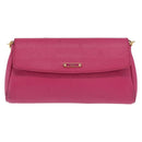 FENDI Shoulder Bag Leather 2way Pink Gold Auth ka2012-13