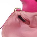 FENDI Shoulder Bag Leather 2way Pink Gold Auth ka2012-21