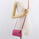 FENDI Shoulder Bag Leather 2way Pink Gold Auth ka2012-23