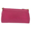 FENDI Shoulder Bag Leather 2way Pink Gold Auth ka2012-2