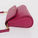 FENDI Shoulder Bag Leather 2way Pink Gold Auth ka2012-4