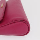 FENDI Shoulder Bag Leather 2way Pink Gold Auth ka2012-5