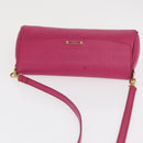 FENDI Shoulder Bag Leather 2way Pink Gold Auth ka2012-7
