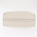 PRADA Hand Bag Leather White Gold Auth ka2014-6