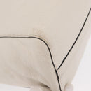 PRADA Hand Bag Leather White Gold Auth ka2014-9