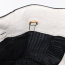 PRADA Hand Bag Leather White Gold Auth ka2014-19