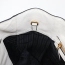 PRADA Hand Bag Leather White Gold Auth ka2014-20