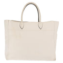 PRADA Hand Bag Leather White Gold Auth ka2014-2