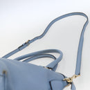 GUCCI Hand Bag Leather 2way Light Blue Gold 449651 Auth ka2016-14