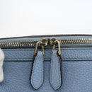 GUCCI Hand Bag Leather 2way Light Blue Gold 449651 Auth ka2016-18