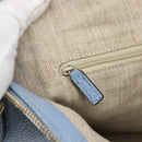 GUCCI Hand Bag Leather 2way Light Blue Gold 449651 Auth ka2016-21