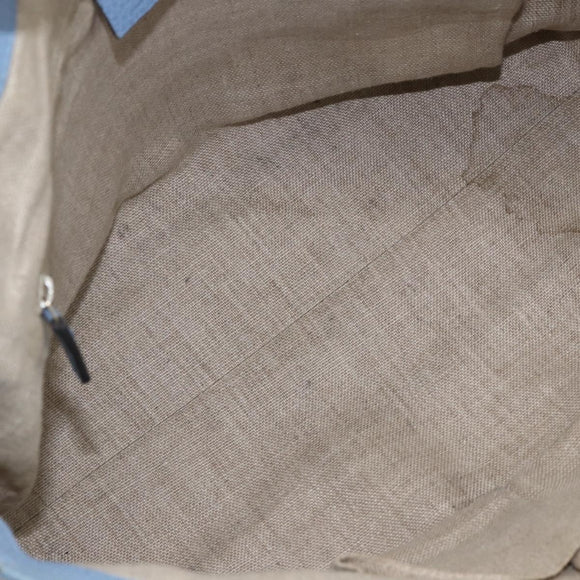 GUCCI Hand Bag Leather 2way Light Blue Gold 449651 Auth ka2016