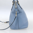 GUCCI Hand Bag Leather 2way Light Blue Gold 449651 Auth ka2016-4