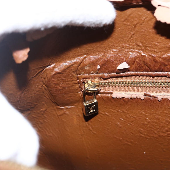 LOUIS VUITTON Monogram Vernis Houston Hand Bag Bronze M91122 LV Auth ka2018