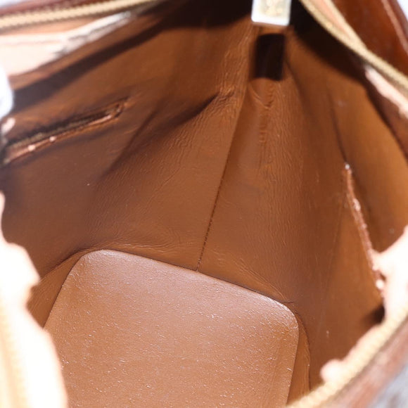 LOUIS VUITTON Monogram Vernis Houston Hand Bag Bronze M91122 LV Auth ka2018