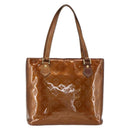 LOUIS VUITTON Monogram Vernis Houston Hand Bag Bronze M91122 LV Auth ka2018-2