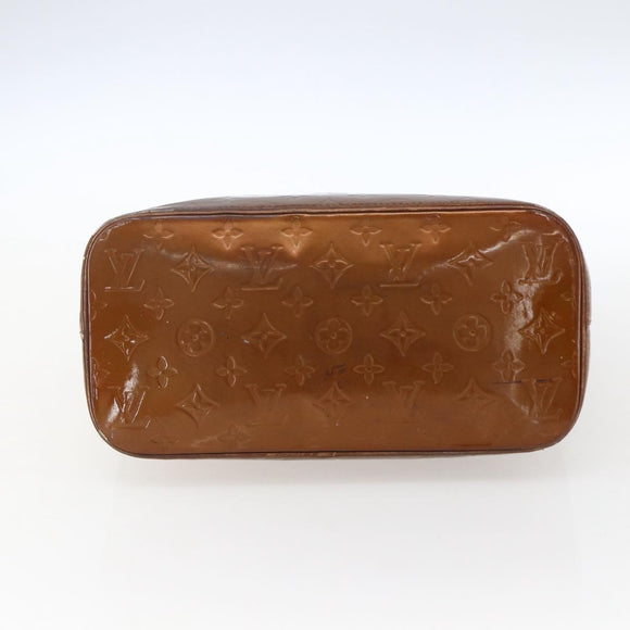 LOUIS VUITTON Monogram Vernis Houston Hand Bag Bronze M91122 LV Auth ka2018