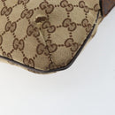 GUCCI GG Canvas Sherry Line Shoulder Bag Beige Silver 189749 Auth ka202-14