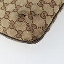 GUCCI GG Canvas Sherry Line Shoulder Bag Beige Silver 189749 Auth ka202-15