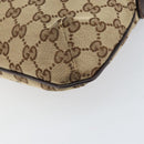 GUCCI GG Canvas Sherry Line Shoulder Bag Beige Silver 189749 Auth ka202-16
