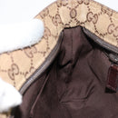 GUCCI GG Canvas Sherry Line Shoulder Bag Beige Silver 189749 Auth ka202-21