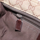 GUCCI GG Canvas Sherry Line Shoulder Bag Beige Silver 189749 Auth ka202-22