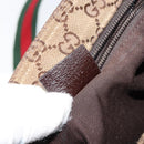 GUCCI GG Canvas Sherry Line Shoulder Bag Beige Silver 189749 Auth ka202-12