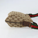 GUCCI GG Canvas Sherry Line Shoulder Bag Beige Silver 189749 Auth ka202-3